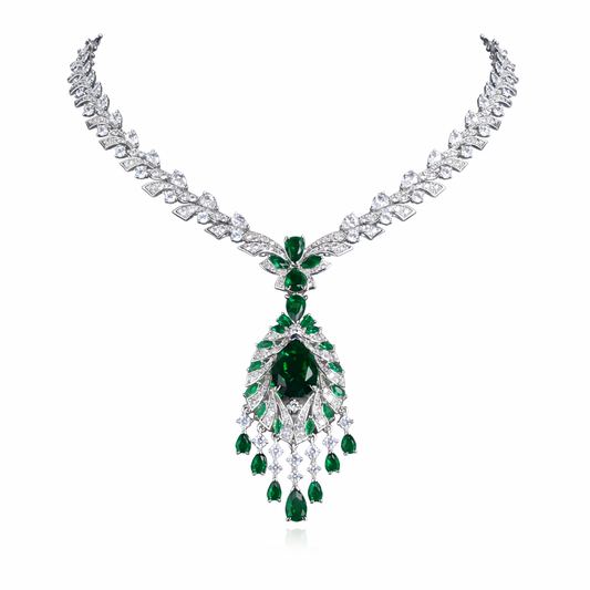 Luxury Green CZ Necklace