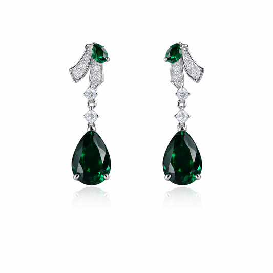 Luxury Green CZ Earrings