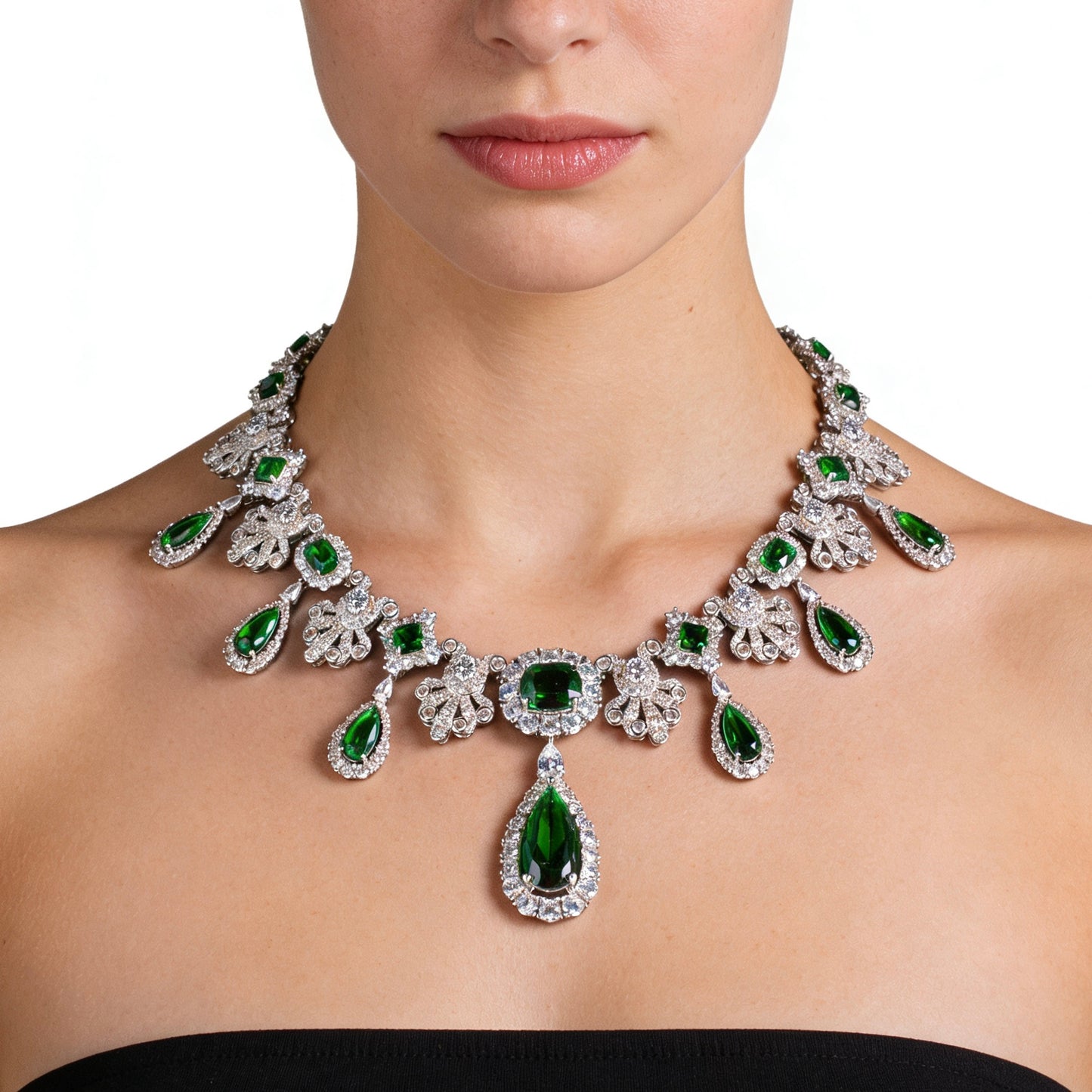 Emerald Teardrop Necklace