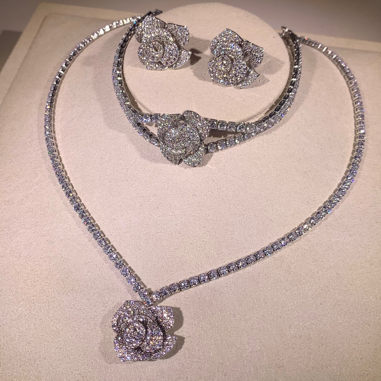 Rose Diamond Jewelry Set