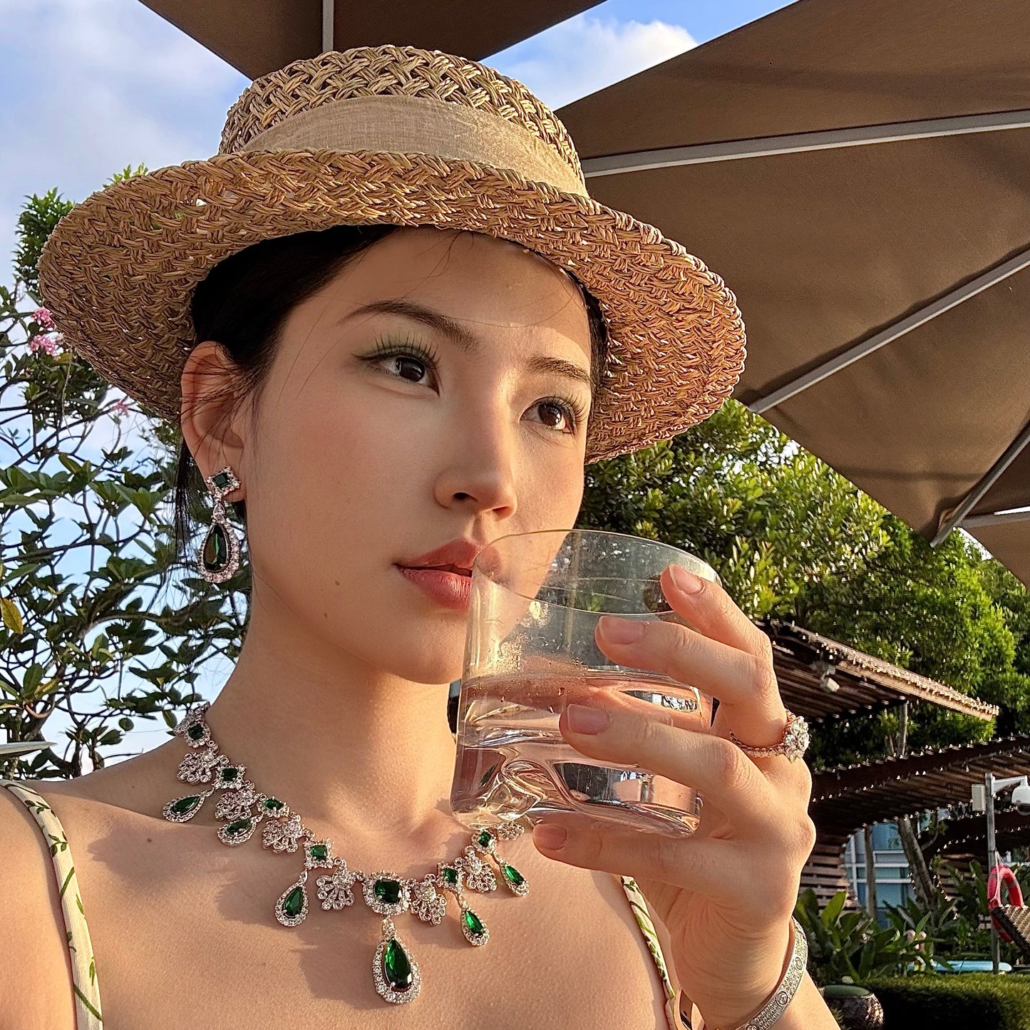 Emerald Teardrop Earrings