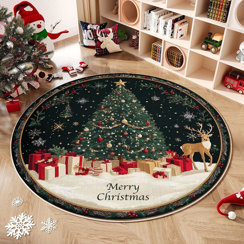 Christmas round rug