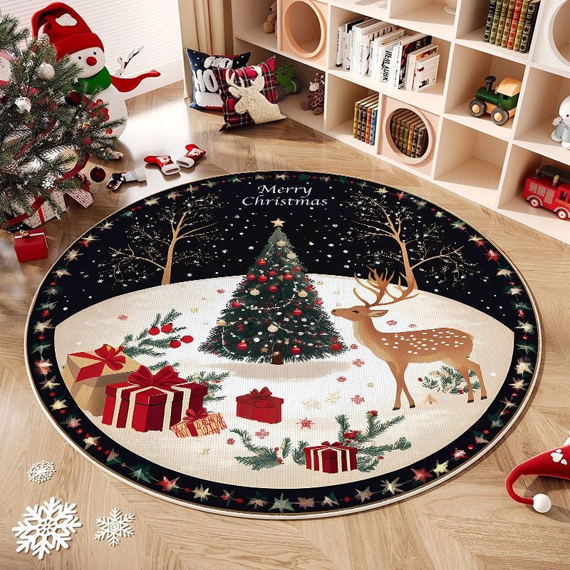 Christmas round rug