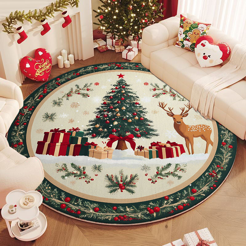 Christmas round rug