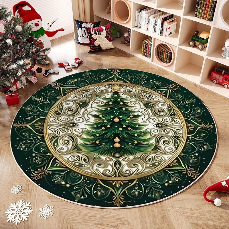 Christmas round rug