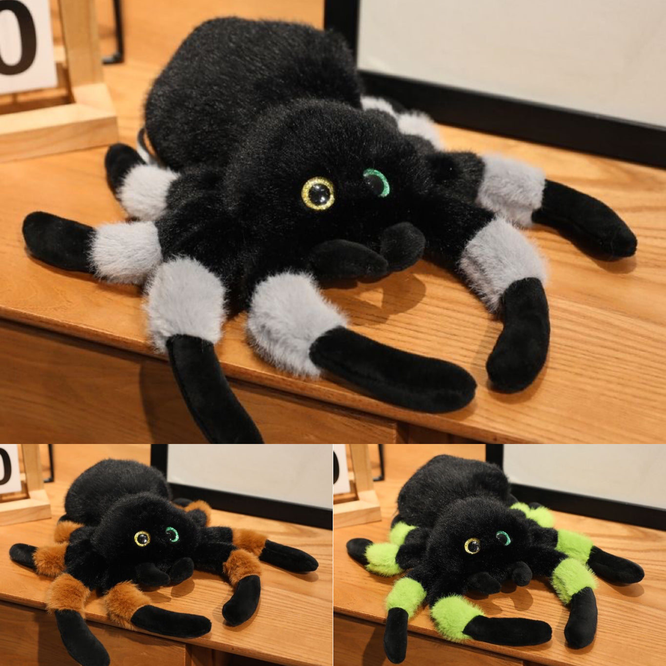 Four-eyed spider plush toy